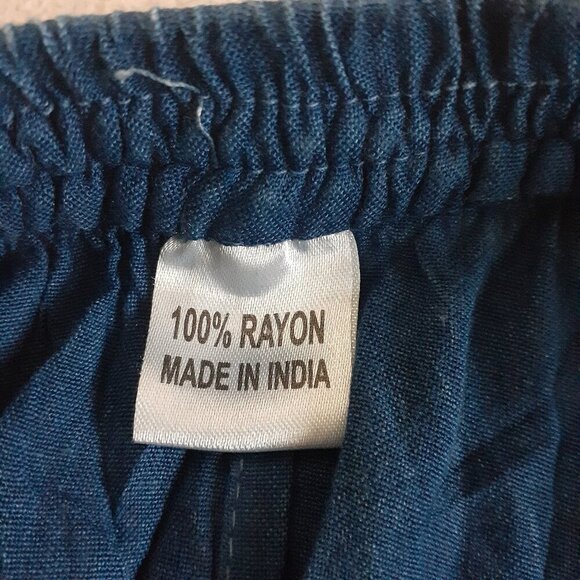 Unbranded Blue Lace Up Embroidered Mini Skirt Medium - Picture 7 of 12